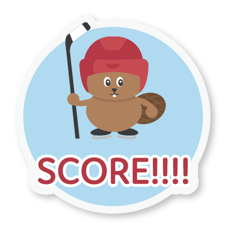 Beaver Hockey Sticker